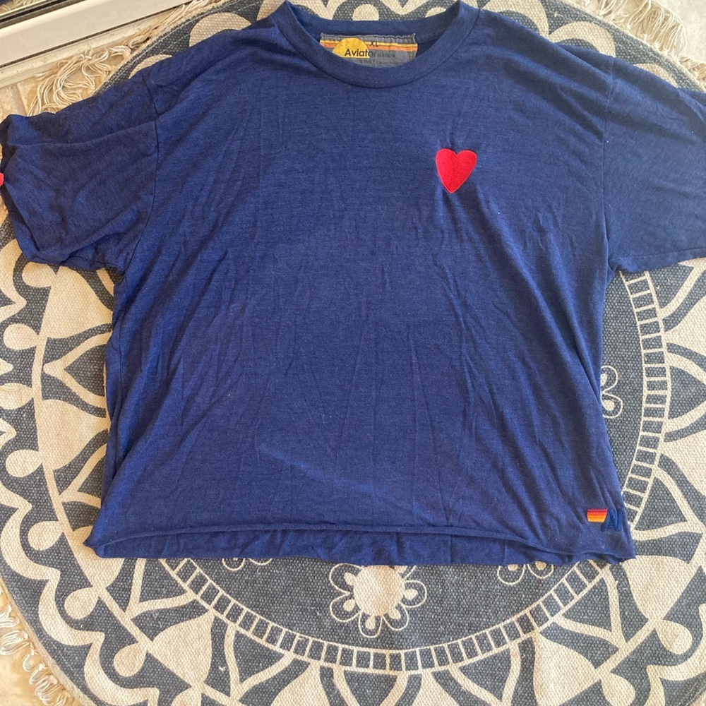 Aviator Nation Heart Shirt, Size XL